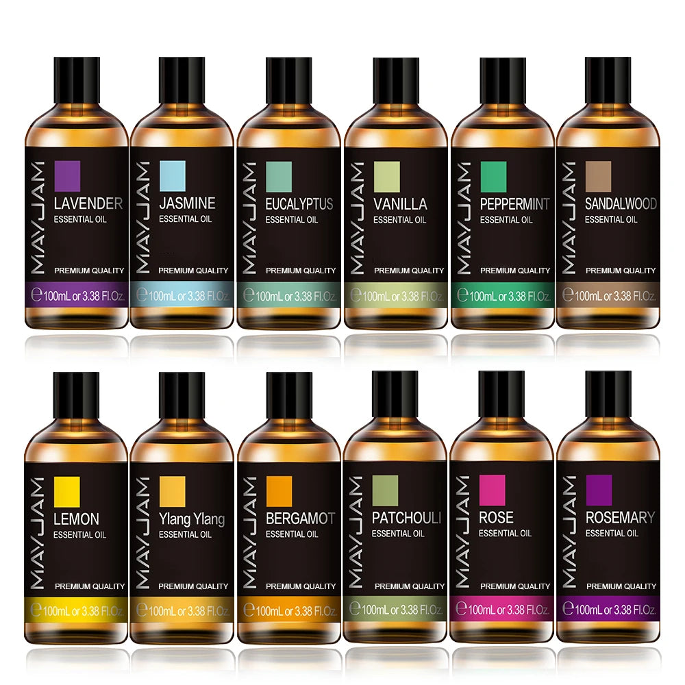 MAYJAM Essential Oils For Diffuser Lavender Eucalyptus Rose Ginger Lemongrass