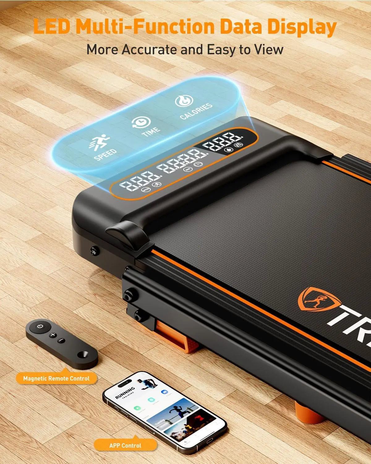 Walking Pad Treadmill With Incline Under Desk Remote App