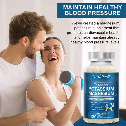 Mulittea Potassium Magnesium Capsule Relieves Muscle Cramps Headaches