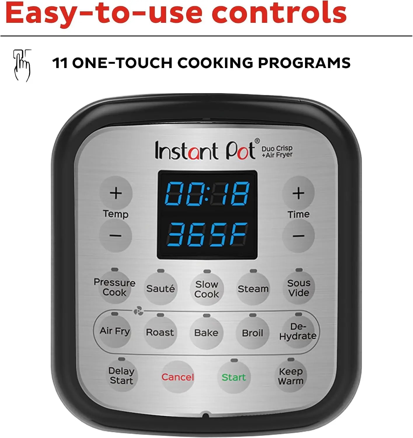 Air Fryer And Pressure Cooker 11 Functions With EvenCrisp Technology