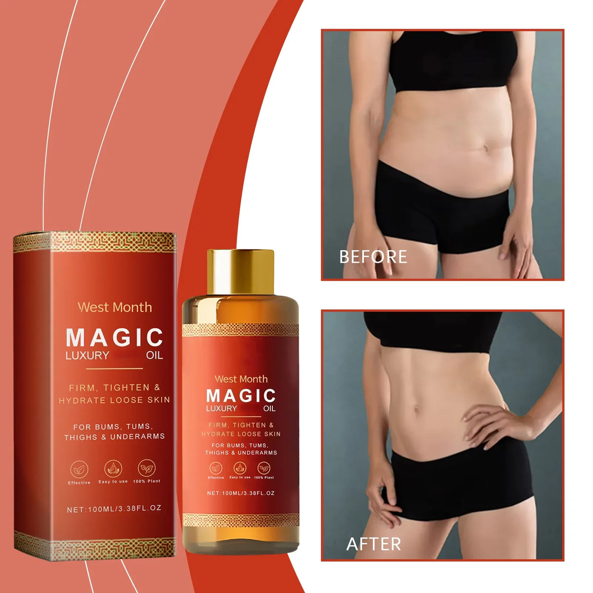 West Month Firming Body Oil For Dry Skin Repair And Hydration