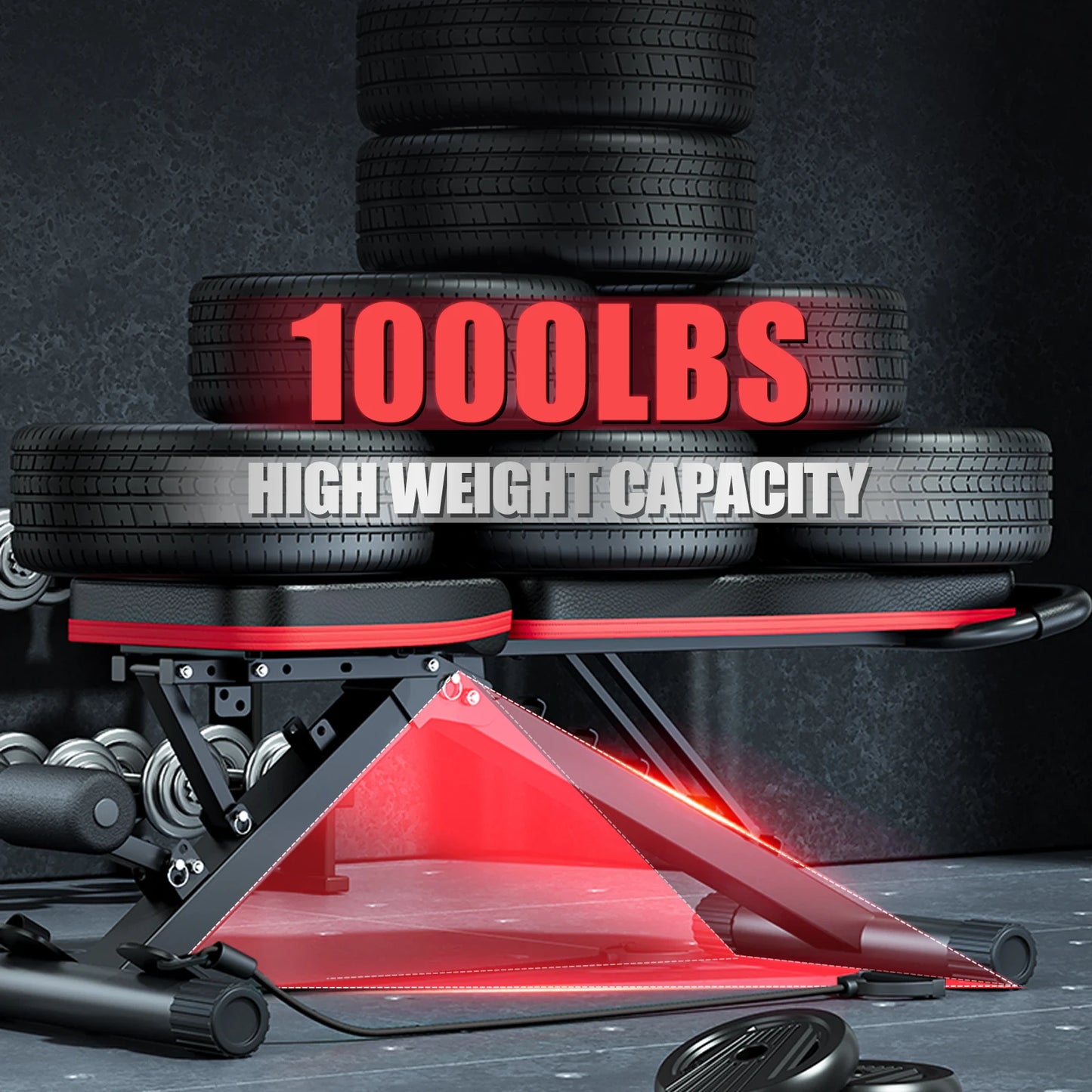 Foldable Dumbbell Bench 14 In 1 Pre Assembled With 1000 Lbs Capacity