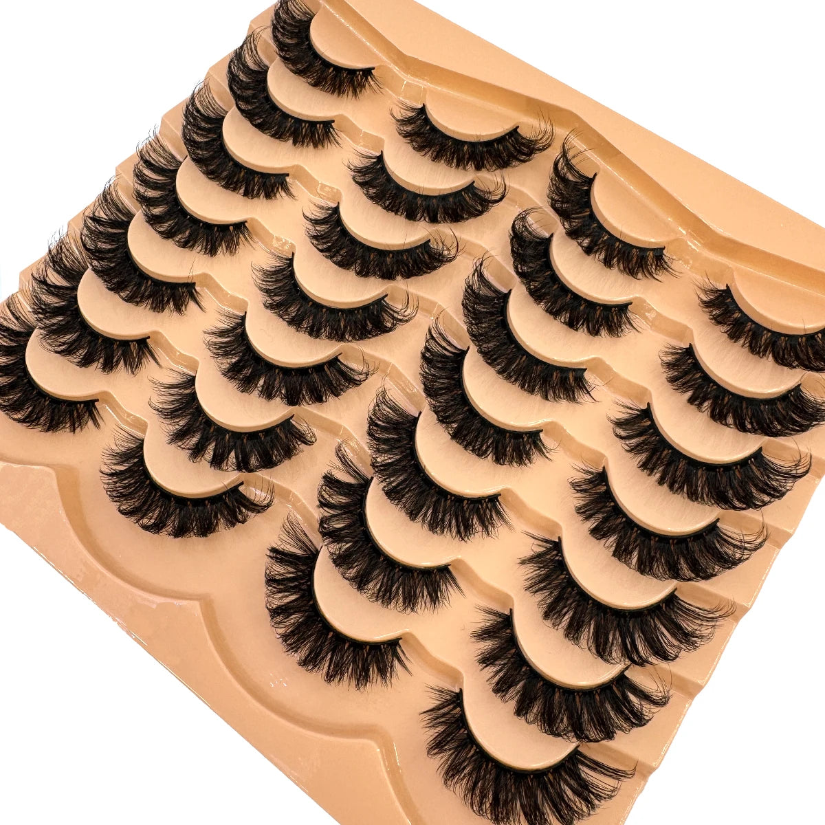 HBZGTLAD 3D Fluffy False Eyelashes Thick Volume Cluster Lashes
