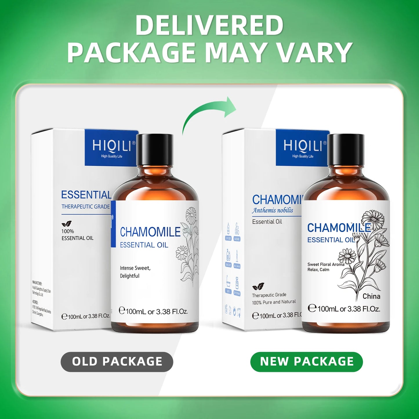 HIQILI Chamomile Essential Oil Pure Floral For Diffuser