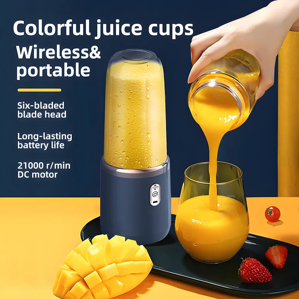 ATMDOG Portable Blender Bottle 60W 6 Blade Electric Juicer