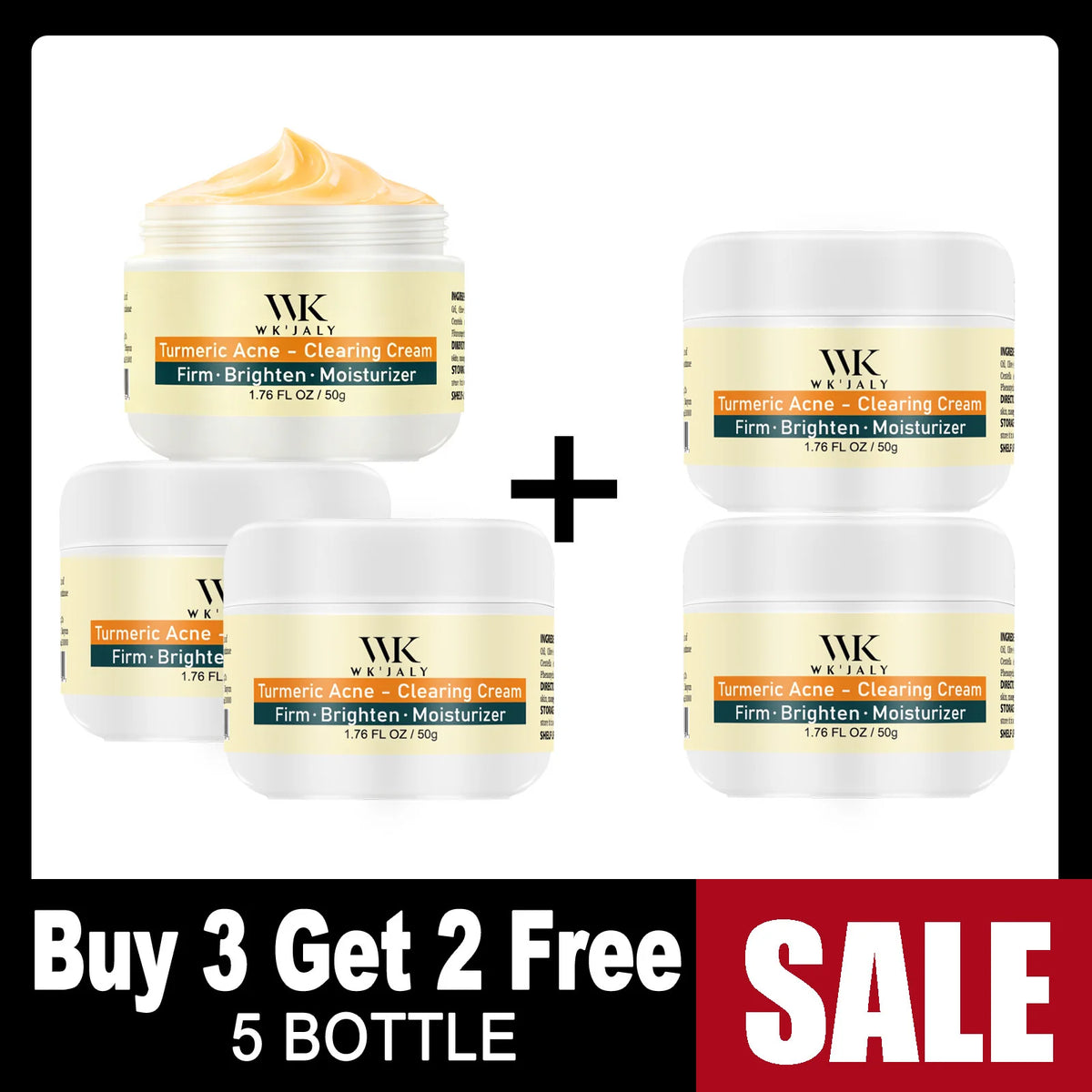 WK JALY Turmeric Brightening Face Cream For Anti Acne Care