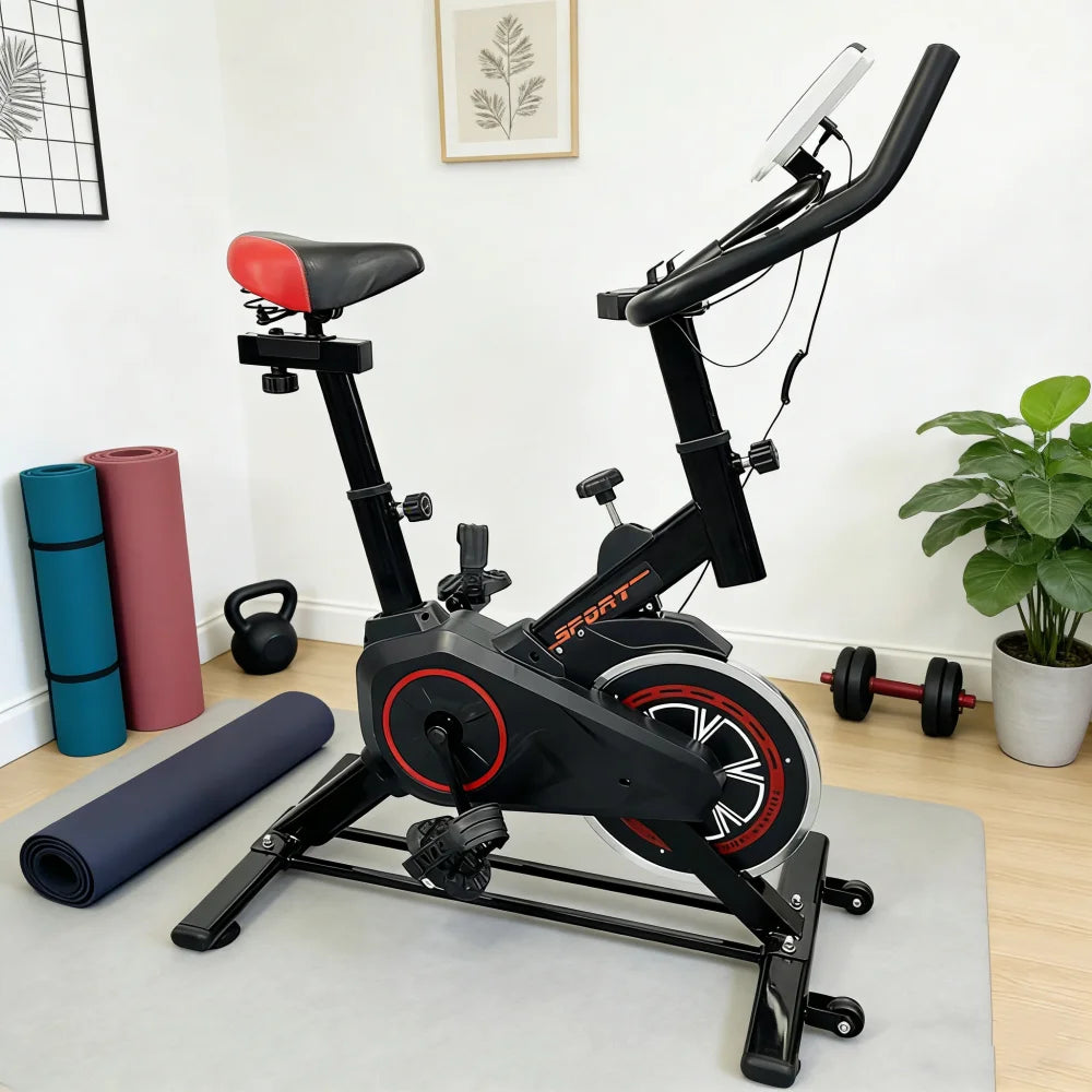 Silent Indoor Spin Bike With Comfort Seat For Cardio Training