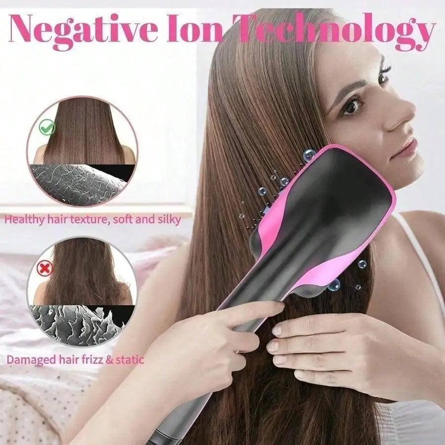 3 In 1 Negative Ion Hot Air Straightener For Dry And Wet Hair