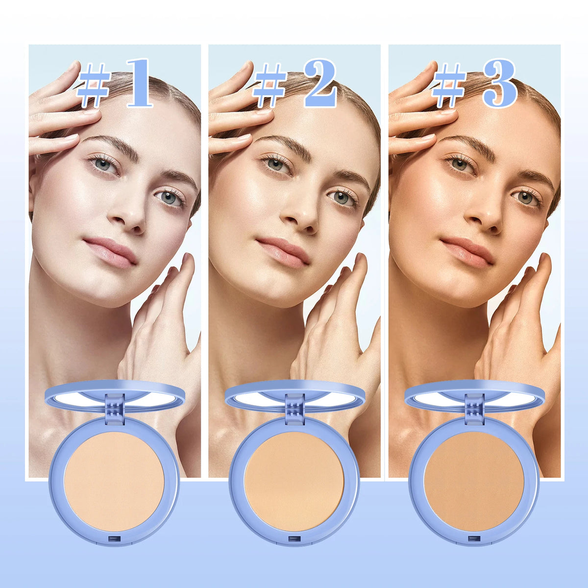 Matte Waterproof Oil Control Pressed Powder Foundation