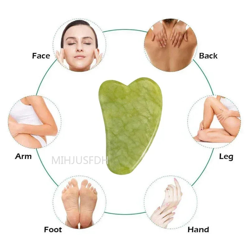 MIHJUSFDH Jade Roller Massager Gua Sha Set For Face And Body