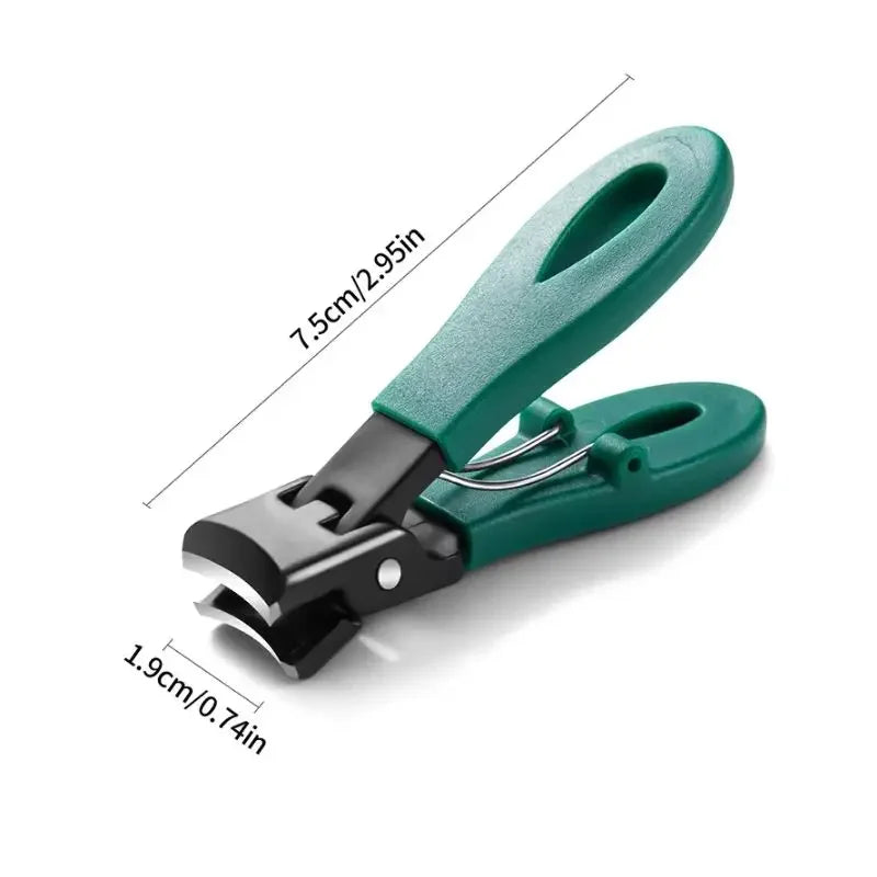 Portable Nail Clippers Stainless Steel Anti Splash Wide Jaw