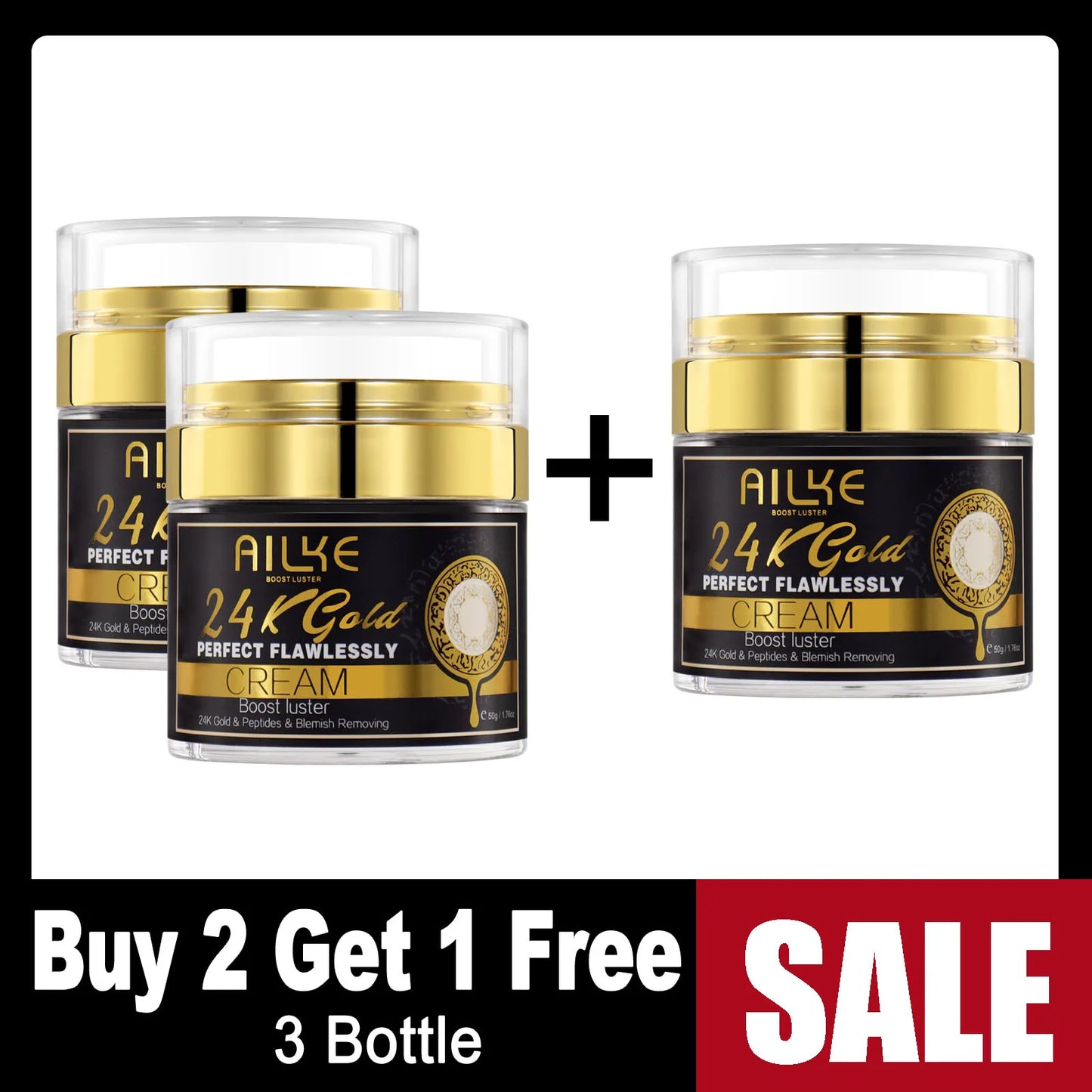 AILKE 24K Skin Care Set Whitening For All Skin Types