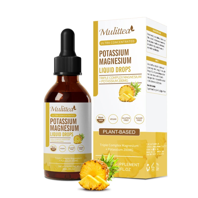 Mulittea Potassium Magnesium Drops With Vitamin D3 Zinc For Cramps