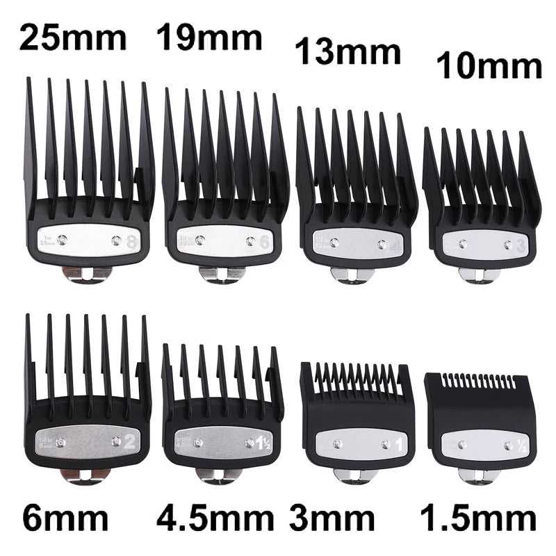 8 Piece Universal Hair Clipper Limit Guide Comb Set