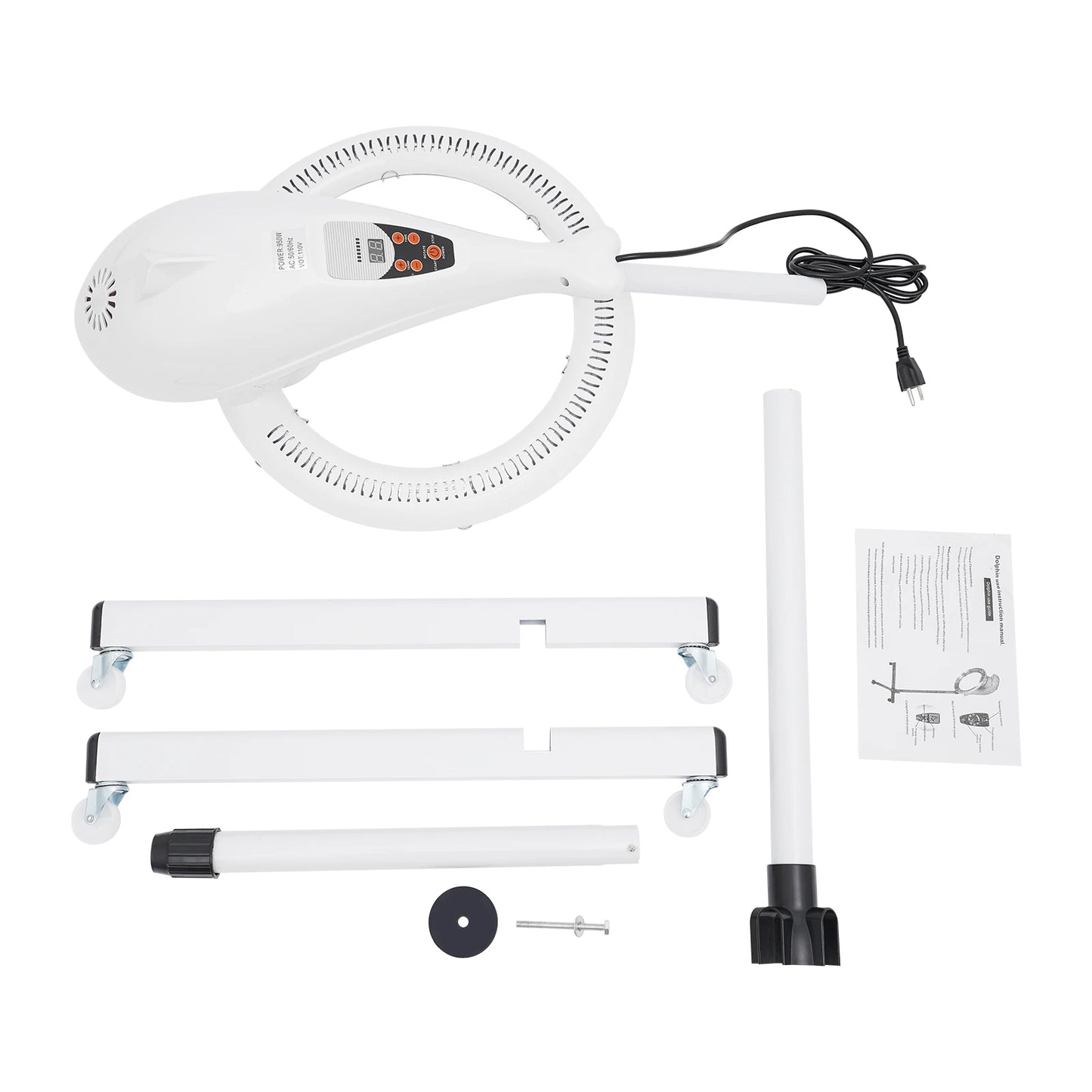 Professional 950W Stand Hair Dryer Hood With Adjustable Height Infrared