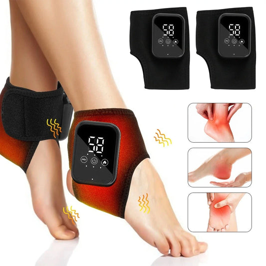 Electric Foot Ankle Massager 3 Modes Adjustable Vibration Hot Compress