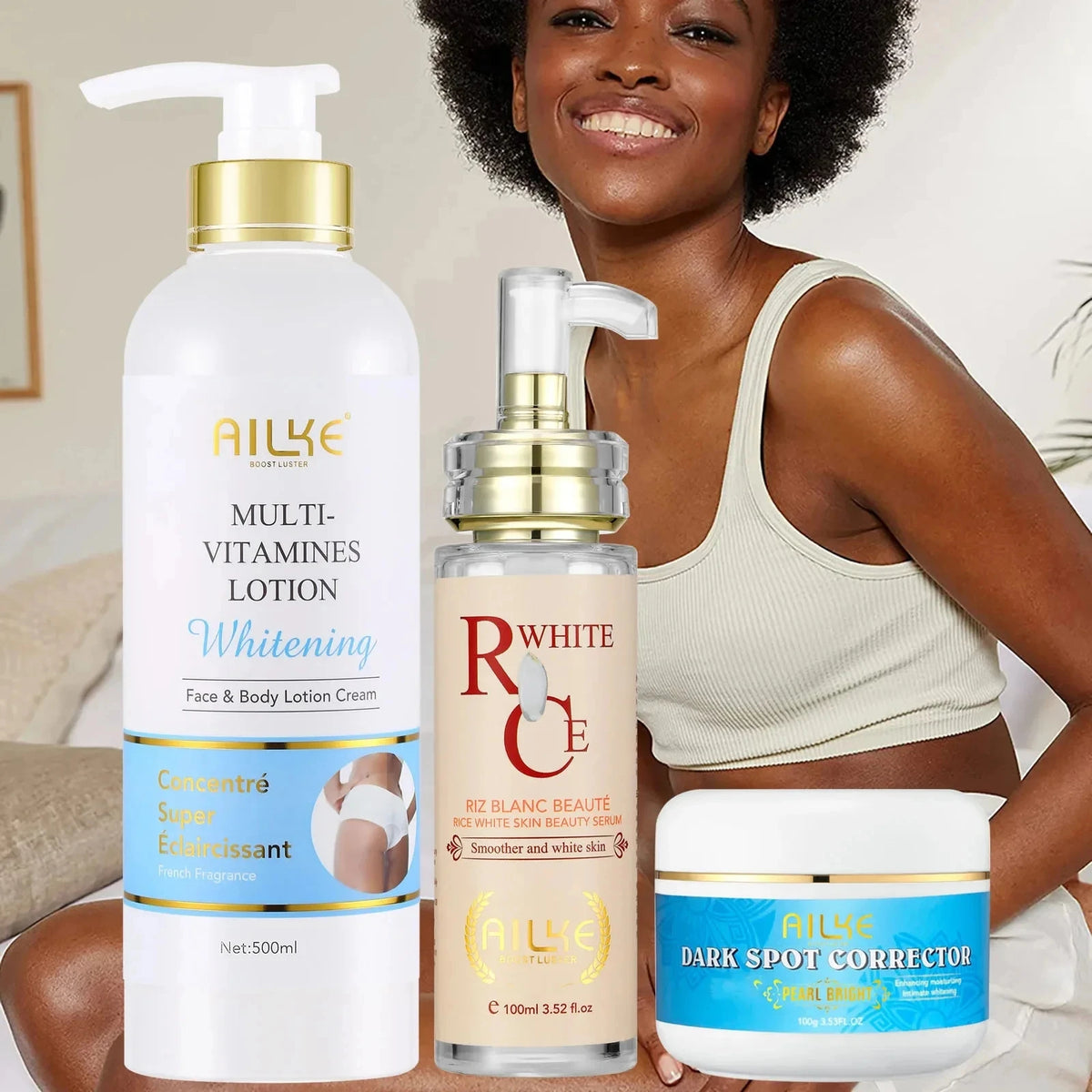 Ailke Natural Multivitamin Lightening Skincare Kit For Face