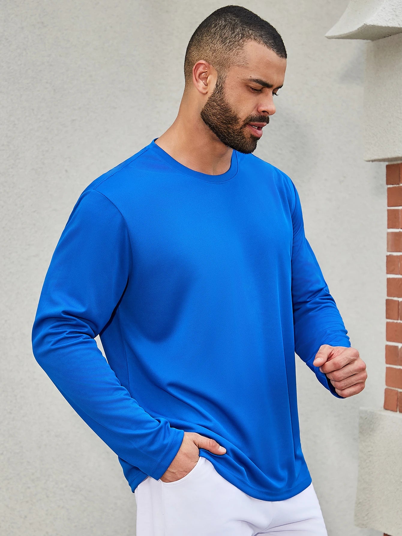 Men's Quick Dry Long Sleeve T Shirt Moisture Wicking Breathable