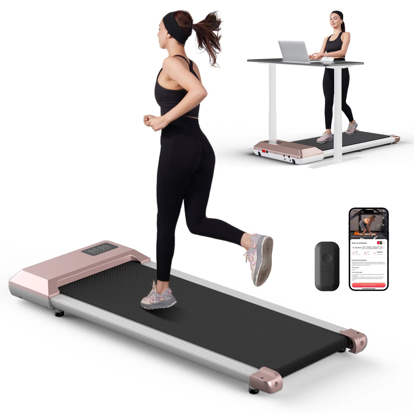 Superun 2 In 1 Home Treadmill Walking Running Fitness Machine