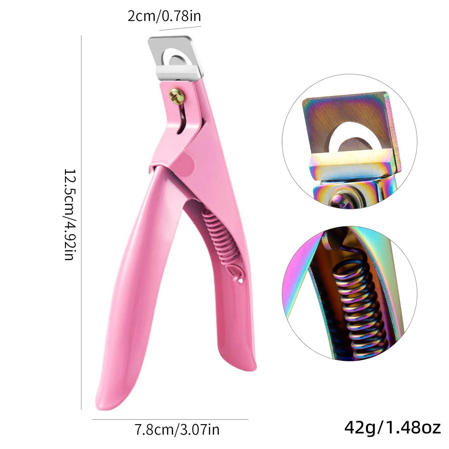 Stainless Steel Nail Trimmer Straight Edge Cutter for Acrylic and Tips