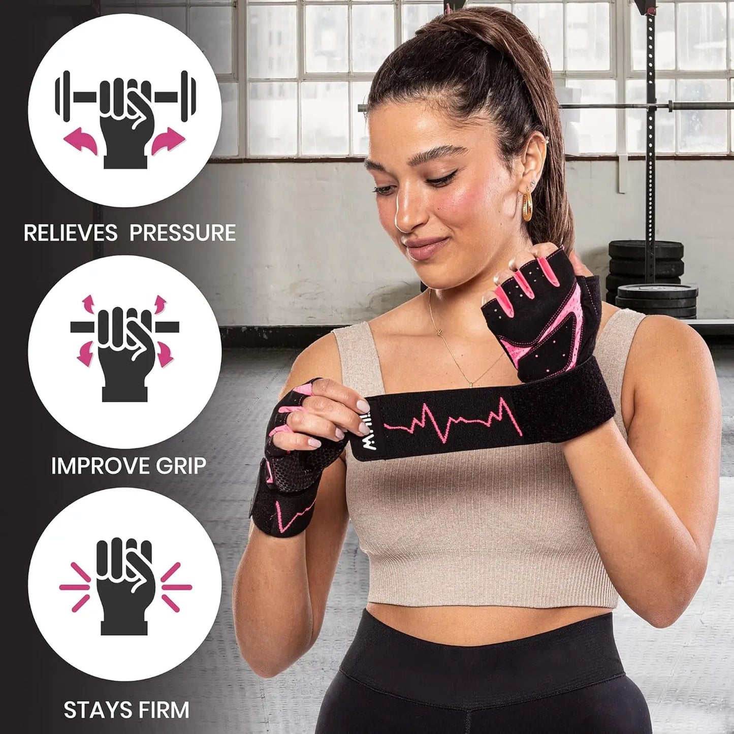 Breathable Gym Gloves With Wrist Support And Enhanced Grip