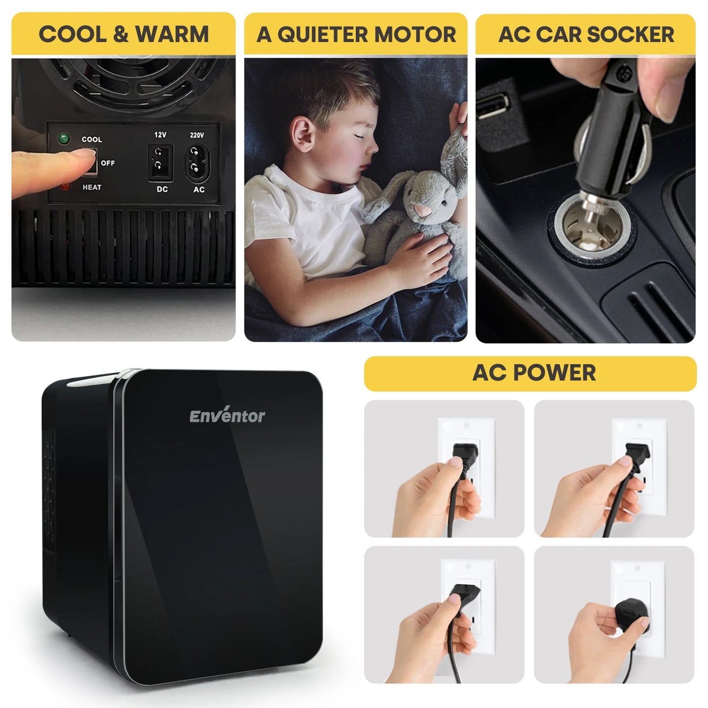 Mini Car Fridge Skincare Cooler Warmer Portable Thermoelectric