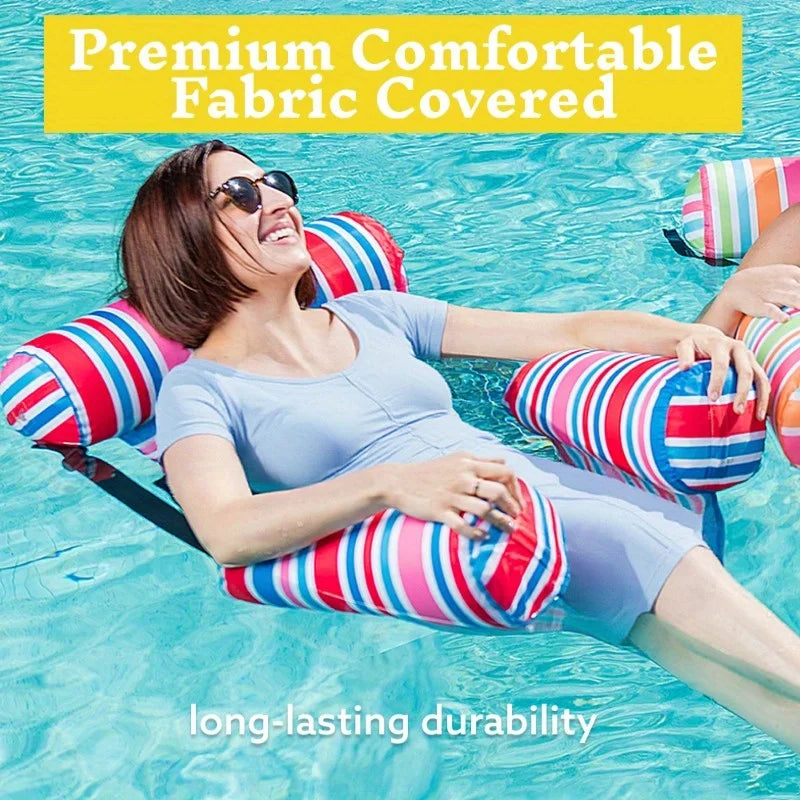 Joyfy Three Pack Inflatable Pool Loungers Hammock Chairs for Adults