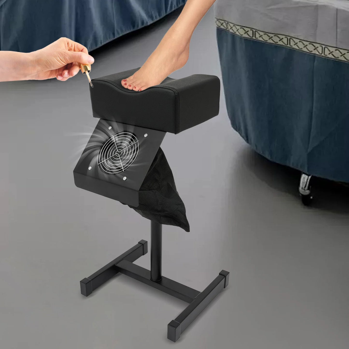 Pedicure Stool Chair With Adjustable Height Built In Vacuum Dust Collector