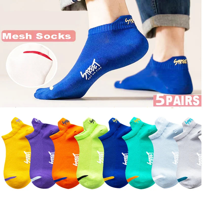 Unisex Breathable Mesh Ankle Socks For Running And Street Style