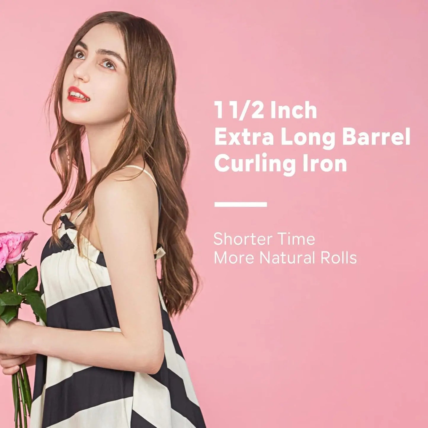 NOVUS Curling Wand for Long Hair Ceramic Tourmaline