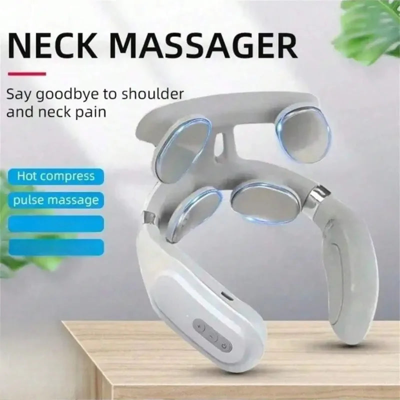 USB Smart Pulse Cervical Massager With Heating And Vibration