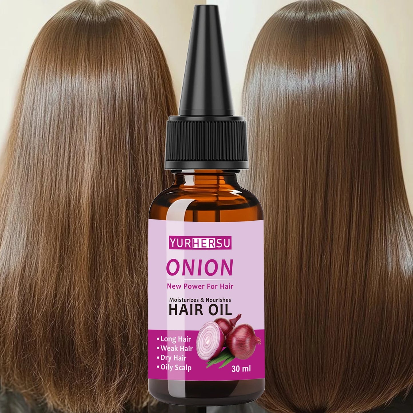 YURHERSU Onion Hair Oil For Fast Growth And Damage Repair