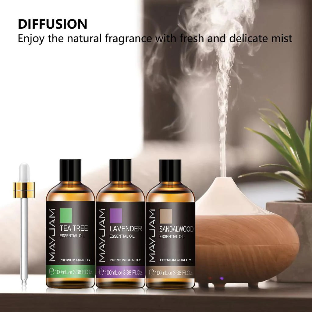 MAYJAM Essential Oils For Diffuser Lavender Eucalyptus Rose Ginger Lemongrass