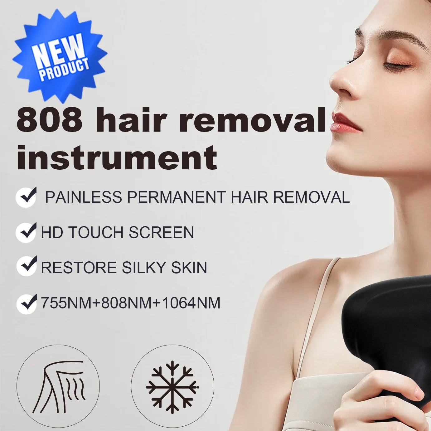 MYOSLIM 3 Wavelength 10bar Diode Laser Epilator Hair Removal System