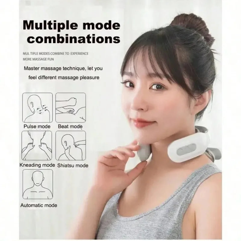USB Smart Pulse Cervical Massager With Heating And Vibration