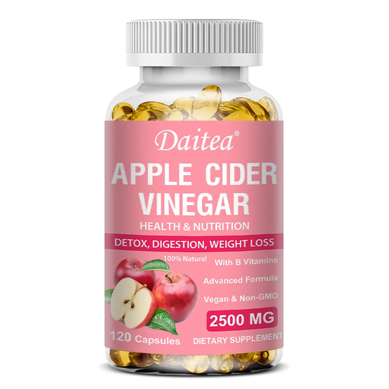 DAITEA Organic Apple Cider Vinegar Capsules With Beetroot Pomegranate Vitamin C