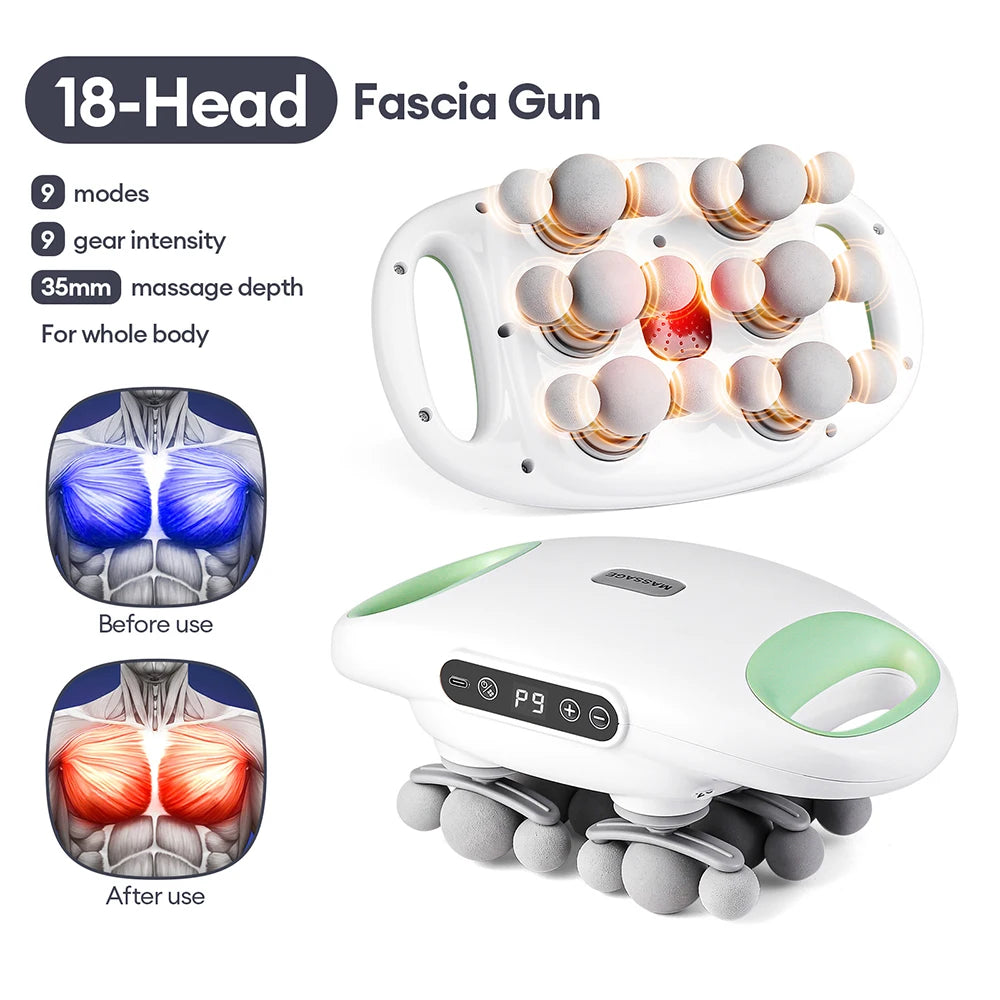 Foreverlily Fascia Gun 18 Head High Frequency Body Massager