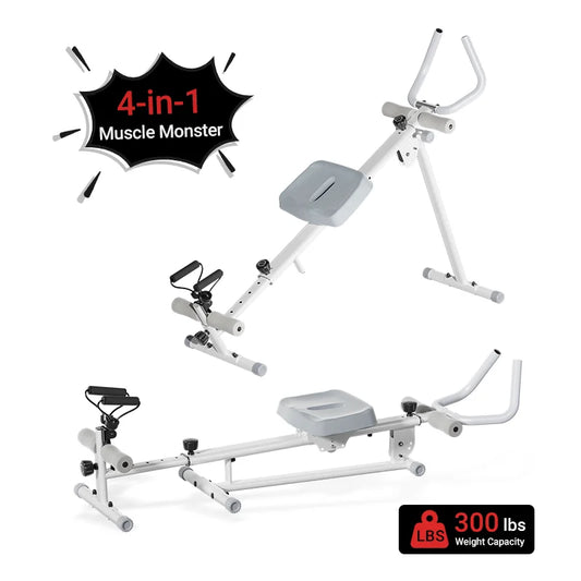 Cursor Fitness 4 In 1 Ab Trainer Rowing Machine Adjustable