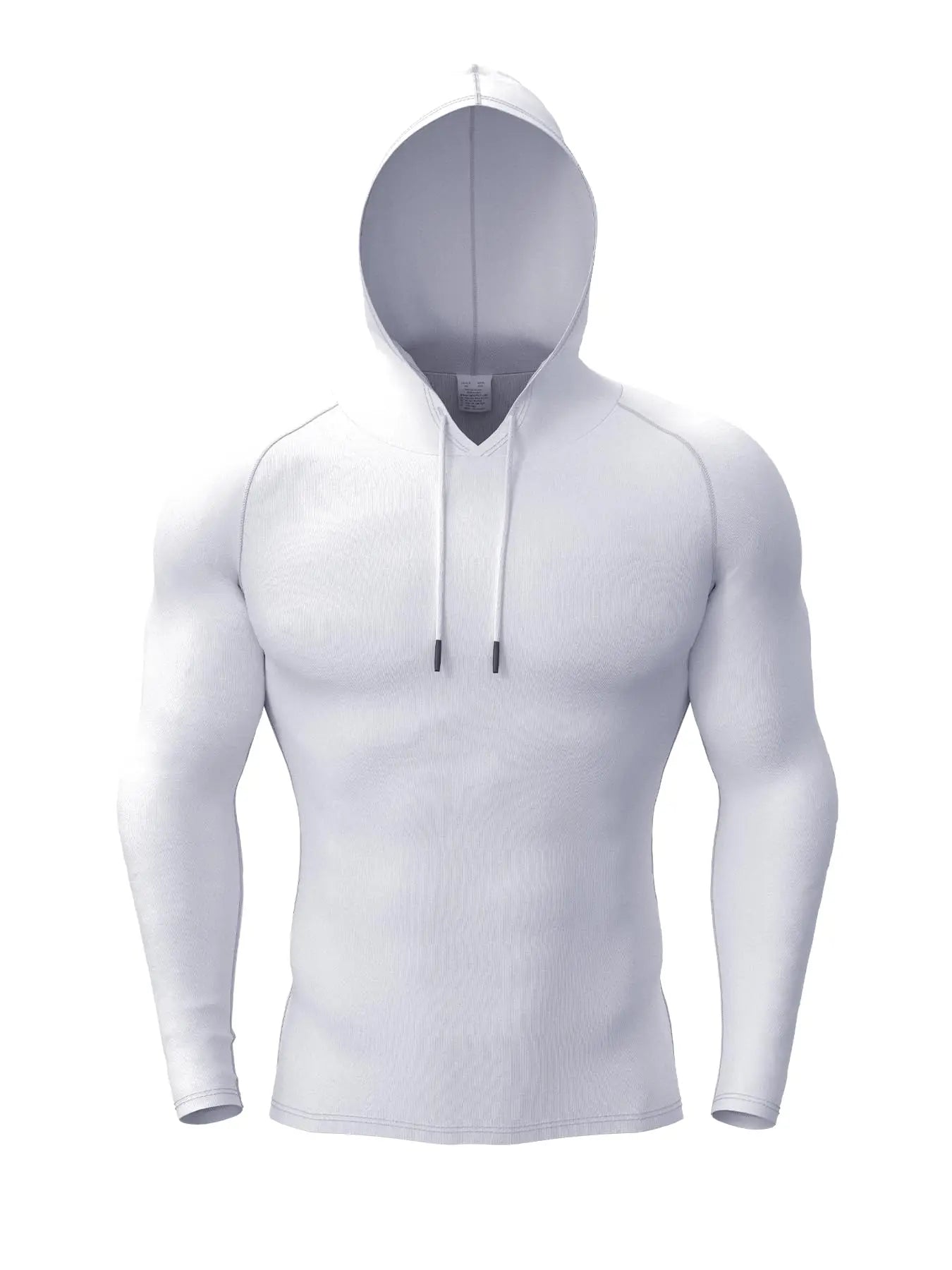 Men's Hooded Compression Long Sleeve Shirt Quick Dry Baselayer