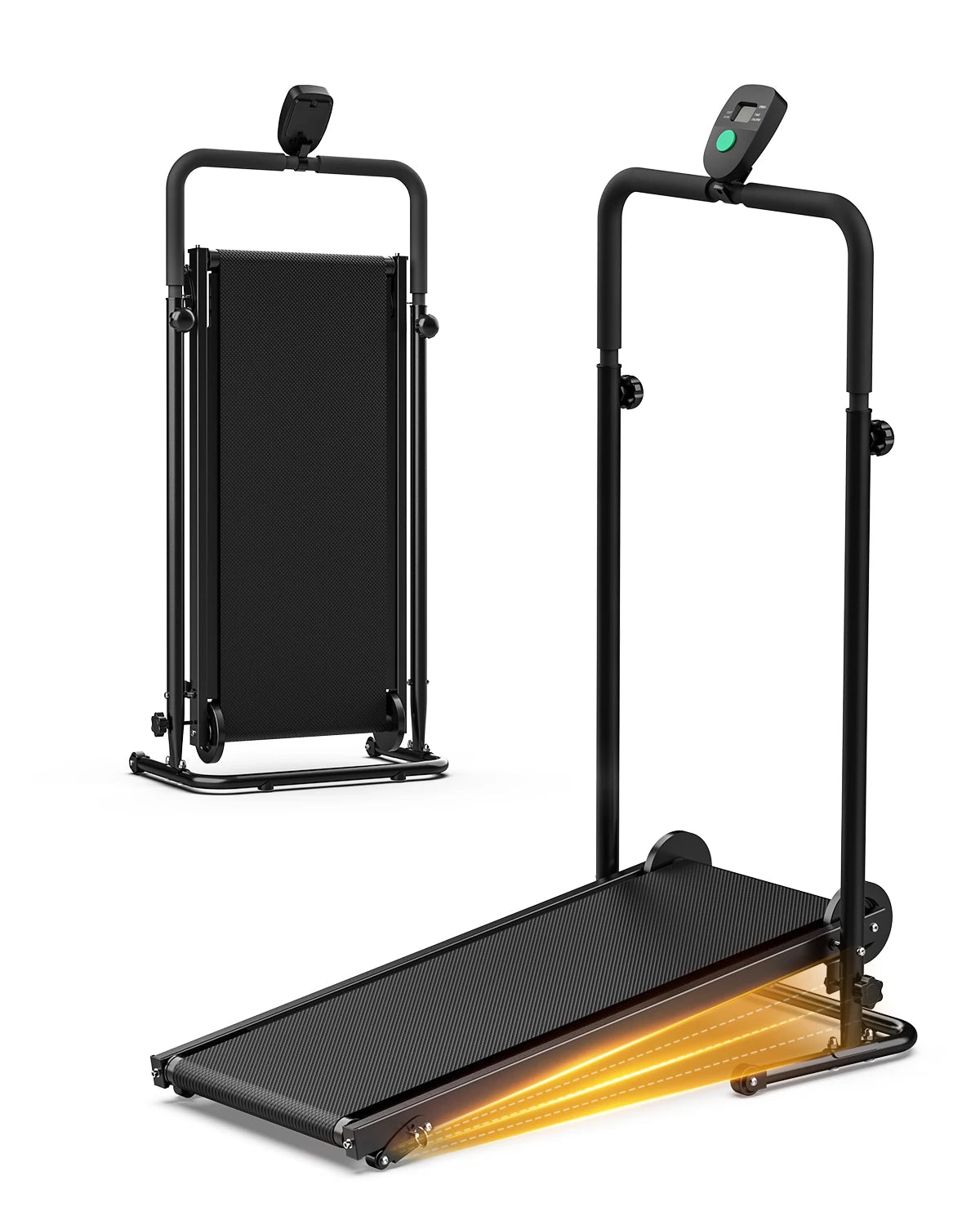 Akluer Motorless Treadmill With Adjustable Incline And Foldable Design