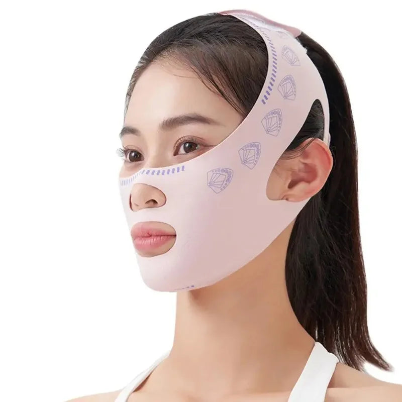 Adjustable Elastic Night Facial Wrap For Sleep Contouring Support