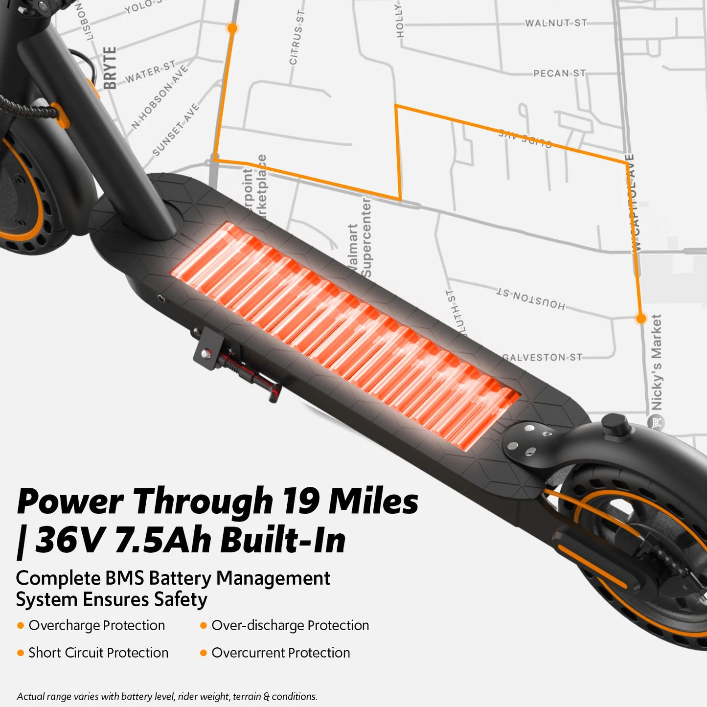 Osboo Electric Scooter A11 Foldable Dual Suspension 22 MPH