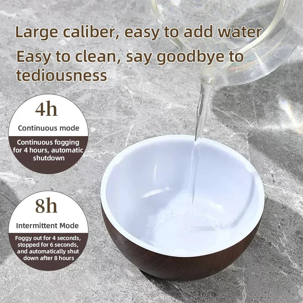 Smart Desk Humidifier Ultrasonic Mist With Touch Control Ambient Lighting