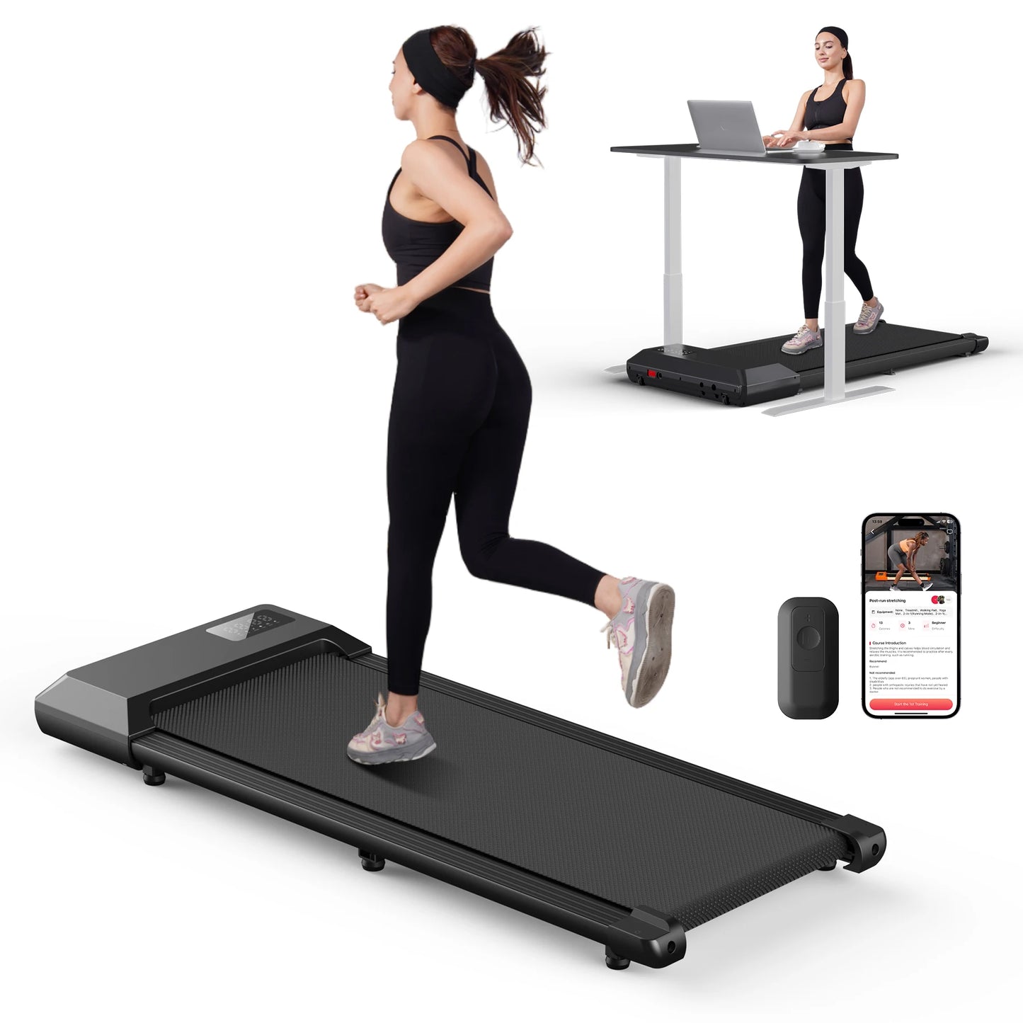 Superun 2 In 1 Home Treadmill Walking Running Fitness Machine