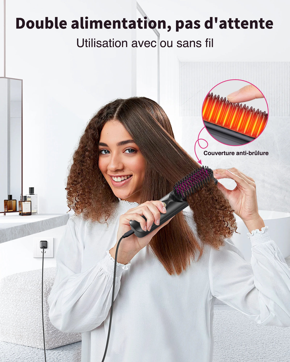 Bopcal Cordless Portable Rechargeable Ion Hair Straightener