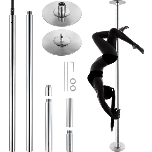 SucceBuy Professional Dancing Pole Kit Portable Spinning And Static Pole