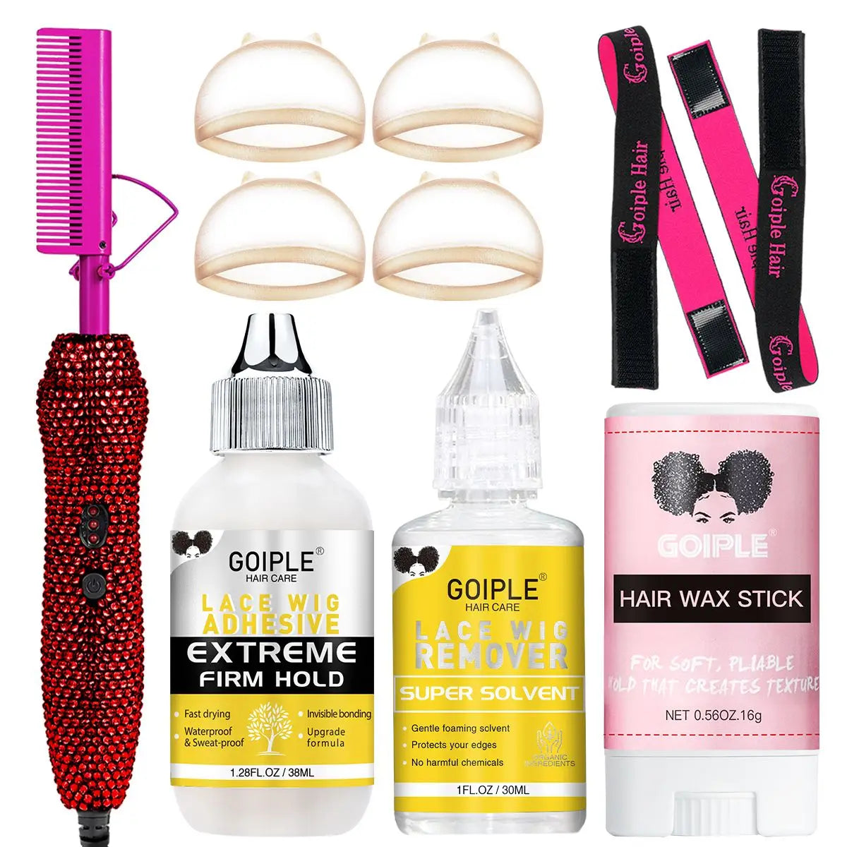 GOIPLE Electric Hot Comb Straightener Curling Iron for Hair Care