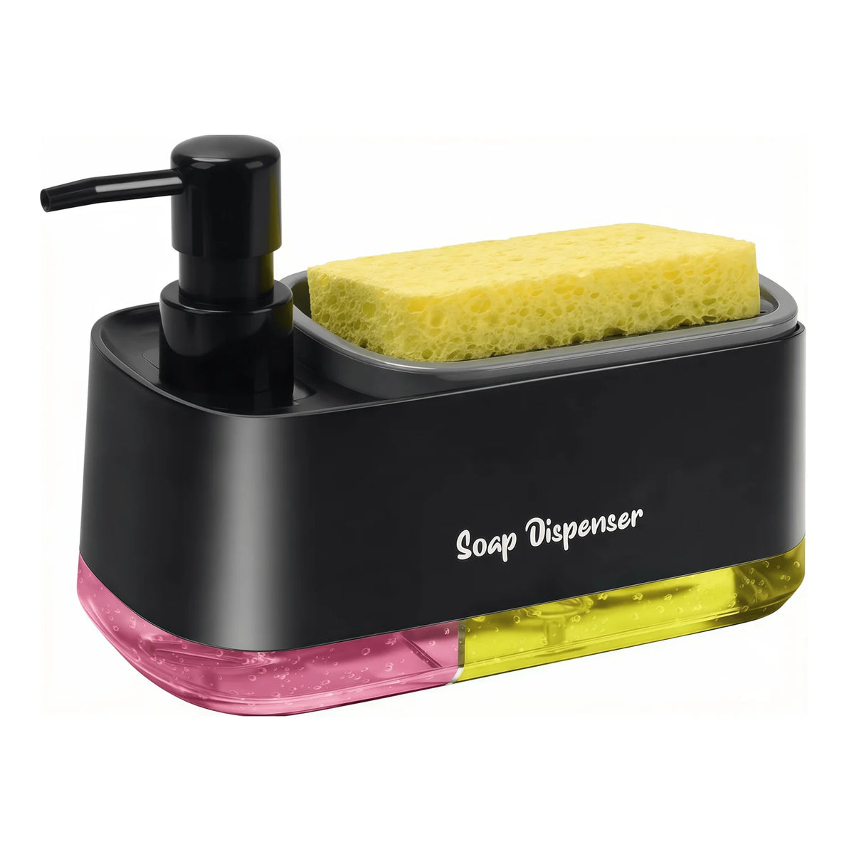 Kitchen Soap Dispenser Organizer Rack With Sponge Holder