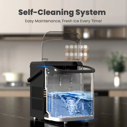 Portable Ice Maker Countertop 9 Bullet Cubes In 6 Minutes