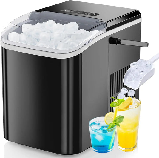 Portable Countertop Ice Maker 26 Lbs Per Day Self Cleaning